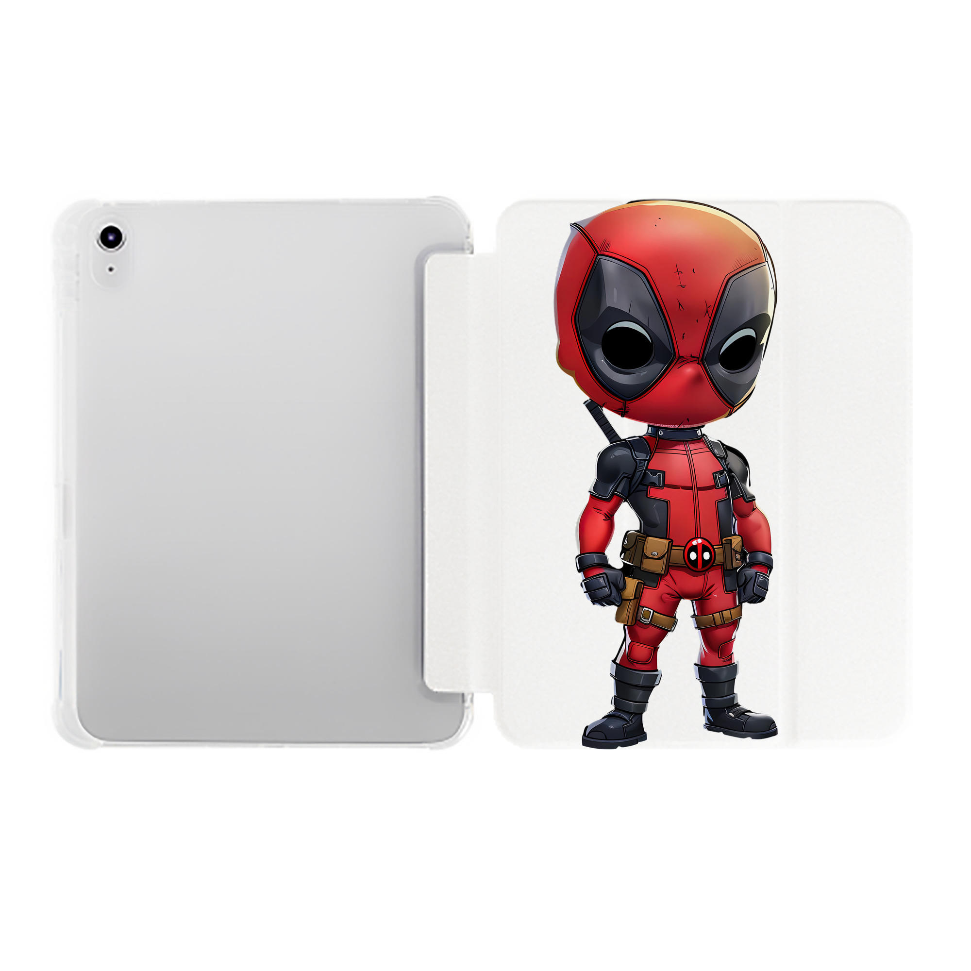 （画像用） Deadpool デッドプール IPad ケース ペン収納付き 三つ折りスタンド PUレザー×シリコン 対応機種9.5/10.5/10.9インチ